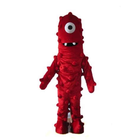 Hot sale brown fashion red monster mascot costume custom made mascot ...