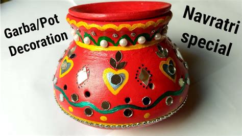 How To Decorate Pot At Homematki Decoration Navratri Special Youtube