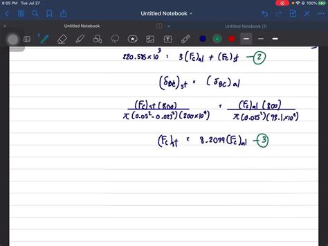 An Axial Centric Force Of Magnitude P Kn Is Applied To The