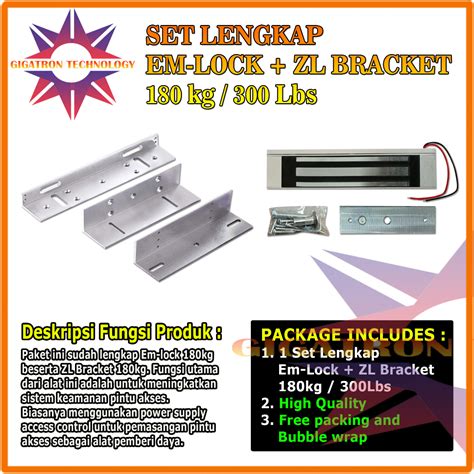 Jual Em Lock Bracket Lz Kg Lbs Emlock Magnetic Door Lock Kg