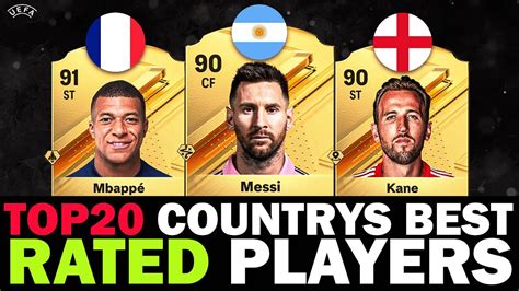 FC 24 TOP 20 FIFA COUNTRY S BEST RATED PLAYERS Ft Mbappe Messi