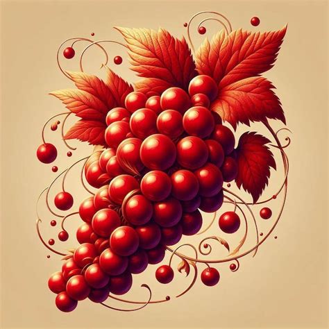 Arte Vectorial Hiperrealista De Moda Deliciosa Fruta Fresca De Uvas De