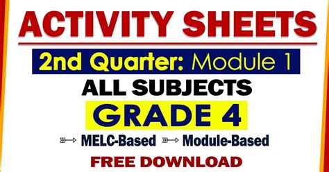 Grade 3 Second Quarter Activity Sheets