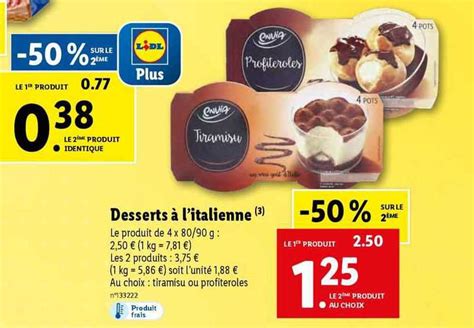 Promo Desserts à L italienne Envia chez Lidl iCatalogue fr