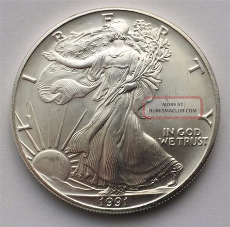 1991 American Silver Eagle Dollar Coin