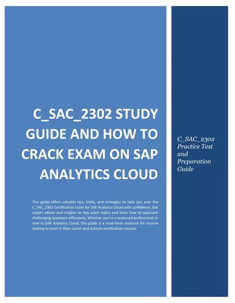 Ppt C Sac Study Guide And How To Crack Exam On Sap Analytics