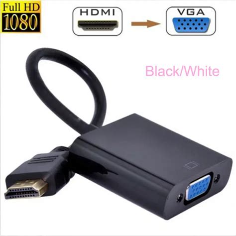 Hdmi Male To Vga Female Video Adapter Cord Converter Cable 1080p