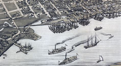 Beautifully restored map of Jacksonville, Florida from 1876 - KNOWOL