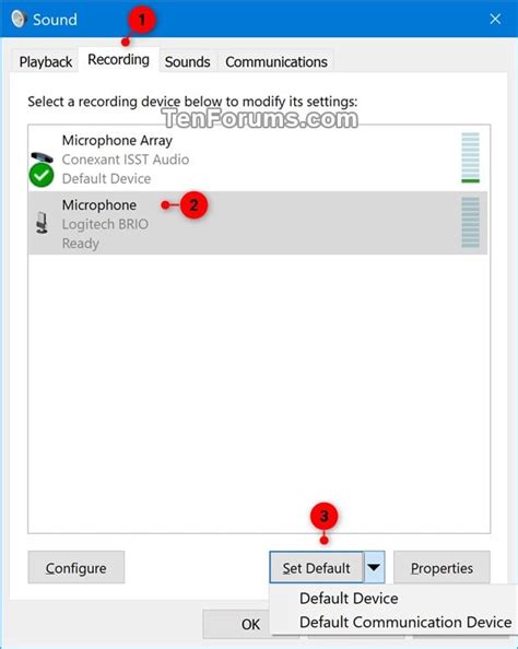 Change Default Sound Input Device In Windows Tutorials