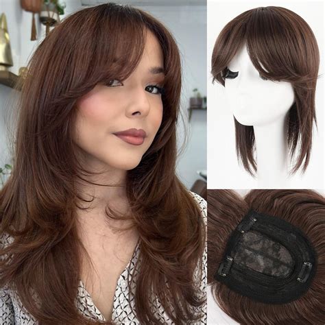 Leosa Long Topper Layered Hair For Women 14inch Clip In