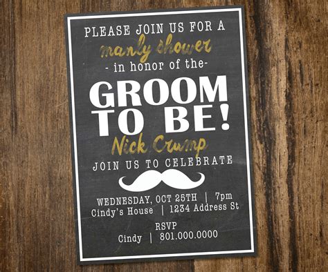 Groom Shower Invitation - Etsy