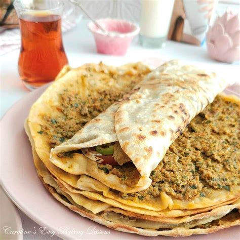 lahmacun turkish meat flatbread carolines easy baking lessons