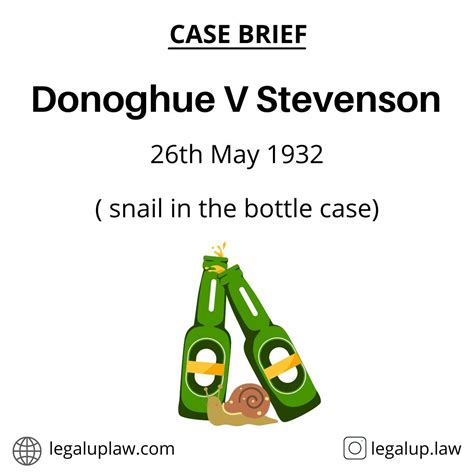 Donoghue V Stevenson Duty Of Care In Negligence Legal Up