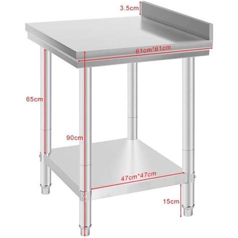 Miss Table De Travail Inox Pour Cuisine Professionnelle Plan De Travail