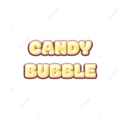 Candy Style PNG Transparent, Candy Bubble Text Style, Editable Font ...