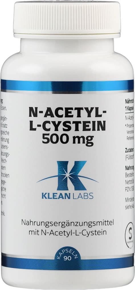 N Acetyl L Cystein 500 Mg 90 Veg Kapseln KLEAN LABS VitalAbo