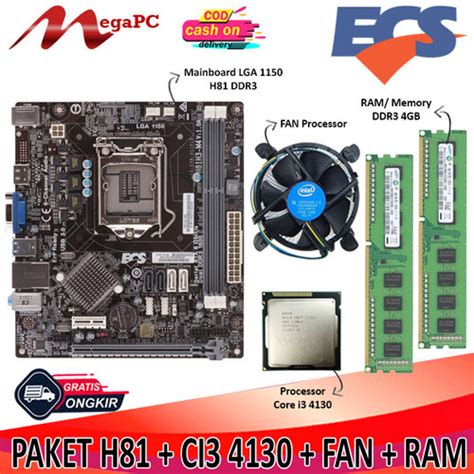 Jual Paket Mainboard Lga H Ddr Core I Fan Ram Gb