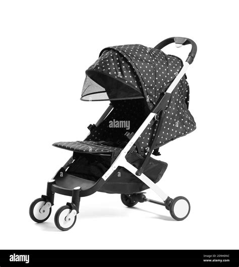 Modern Baby Stroller On Light Background Stock Photo Alamy