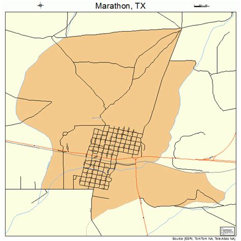 Marathon Texas Street Map 4846572