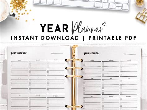 Printable Year Planner Template World Of Printables