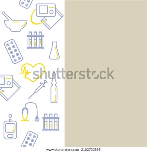 Medical Vector Illustration Vertical Border Medicine Stock Vector ...