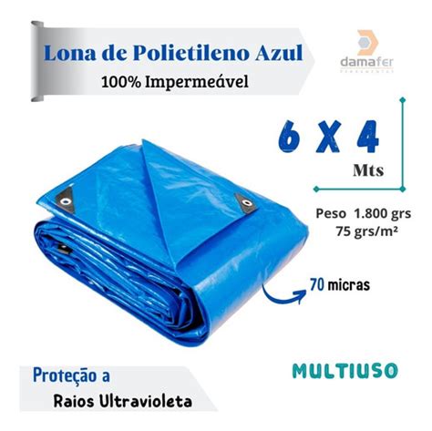 Lona Azul Carreteiro Camping Piscina Imperme Vel G X Mts Frete Gr Tis