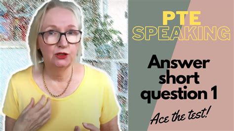 Pte Answer Short Question Intro Youtube