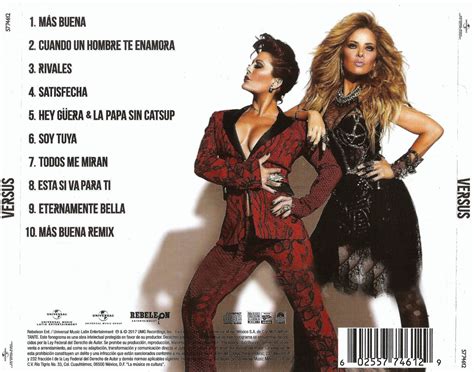 Car Tula Trasera De Gloria Trevi Alejandra Guzman Versus Portada