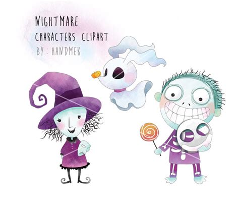 Nightmare characters clipart Halloween clipart : instant | Etsy