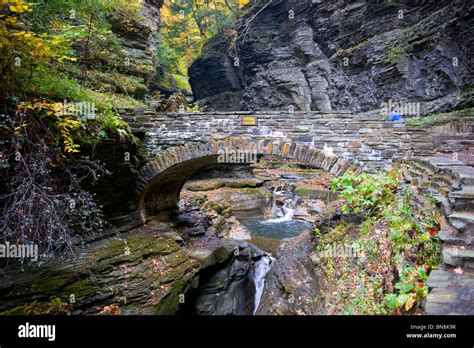 Central Cascade Watkins Glen State Park Finger Lakes Region New York