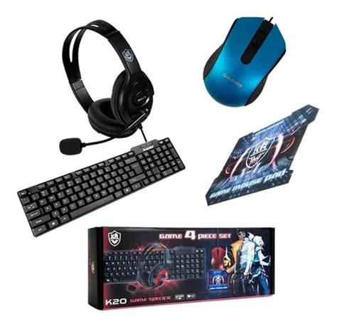 Combo Teclado Gamer K Set De Piezas Mouse Diadema Pad Mercadolibre