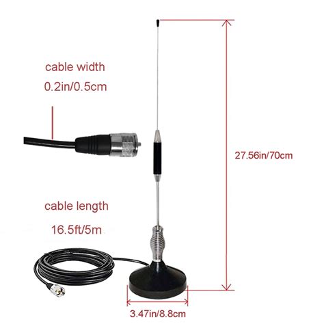 CB Antenna Heavy Duty Magnet Mount Mobile/Car Radio Antenna CB Radio ...