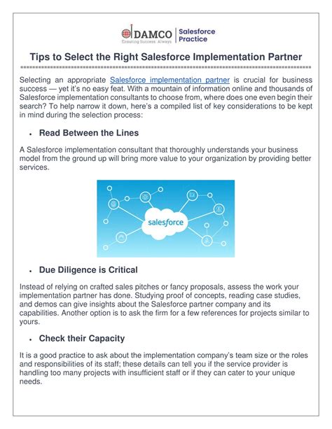 Ppt Tips To Select The Right Salesforce Implementation Partner