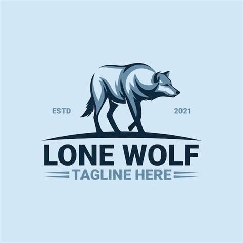 Premium Vector | Lone wolf logo template premium