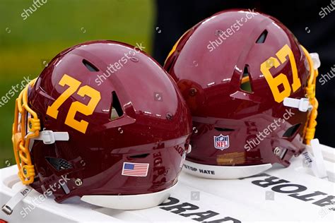 Washington Football Team Helmets Sit On Editorial Stock Photo - Stock ...