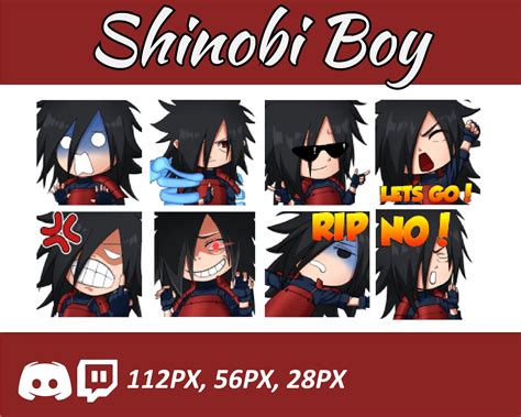 Itachi Anime Shinobi Emotes Twitch Emote Pack Streamer Emotes