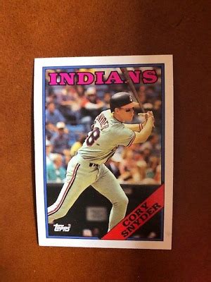 Cory Snyder Topps Baseball Cards Nm Mint Cond Cleveland