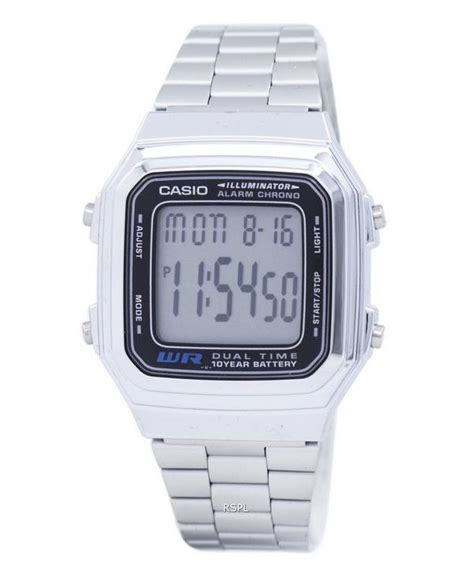 Refurbished Casio Vintage Digital Stainless Steel Quartz A178WA 1ADF