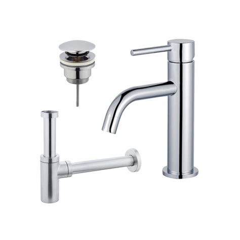 Fortifura Calvi Slim Kit Mitigeur Lavabo Robinet Bas Bonde Clic