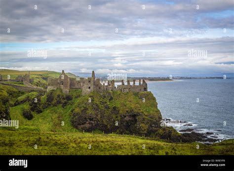 Dunluce Castle at the wonderful Antrim Coast, Co Antrim, Northern ...