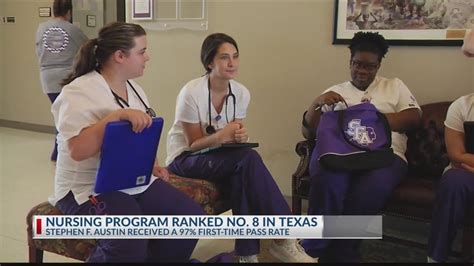 Stephen F Austin State University S Nursing Program Ranked Number 8 In