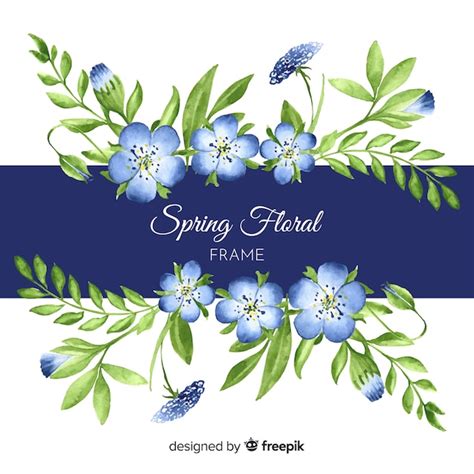 Free Vector Spring Floral Frame