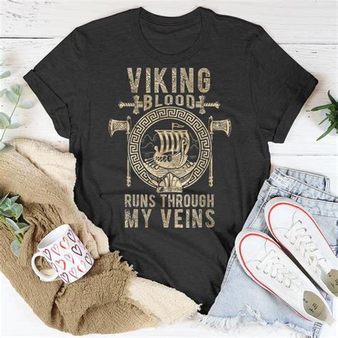 Vikings Norseman Warrior Viking Blood Runs Through My Veins T Shirt