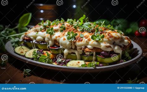 Freshness On Plate Grilled Meat Healthy Salad Homemade Guacamole