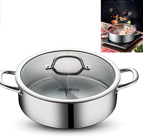 Stainless Steel Shabu Hot Pot With Divider