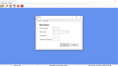 Hotel Reservation And Billing System Using Vb Net Demo Youtube