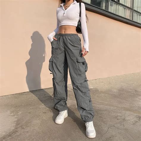 Baggy Cargo Pants Cargo Pants Women Pants For Women Gray Cargo Pants