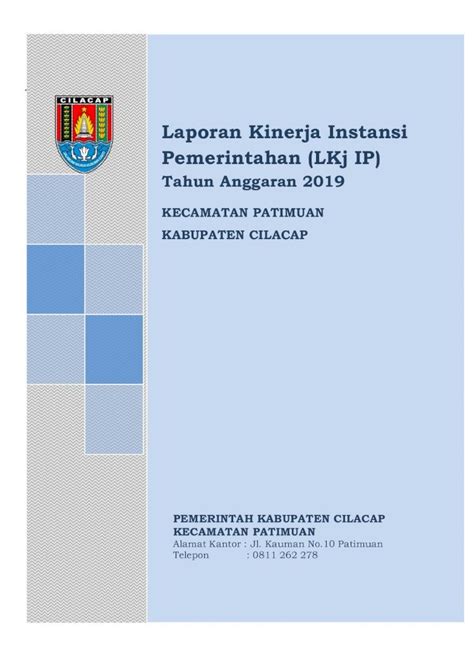 Pdf Laporan Kinerja Instansi Pemerintahan Lkj Ip Laporan Kinerja