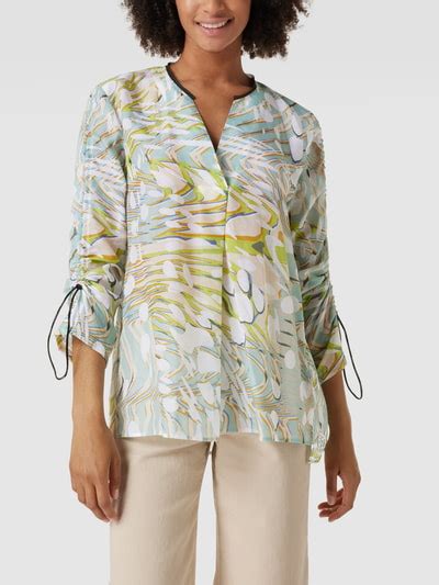 Marc Cain Blouse Met Grafisch All Over Motief In Mintgroen Online Kopen