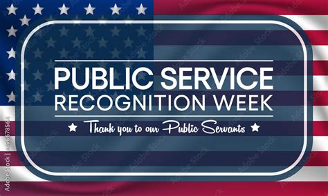 Vetor De Public Service Recognition Week PSRW Observed Each Year In